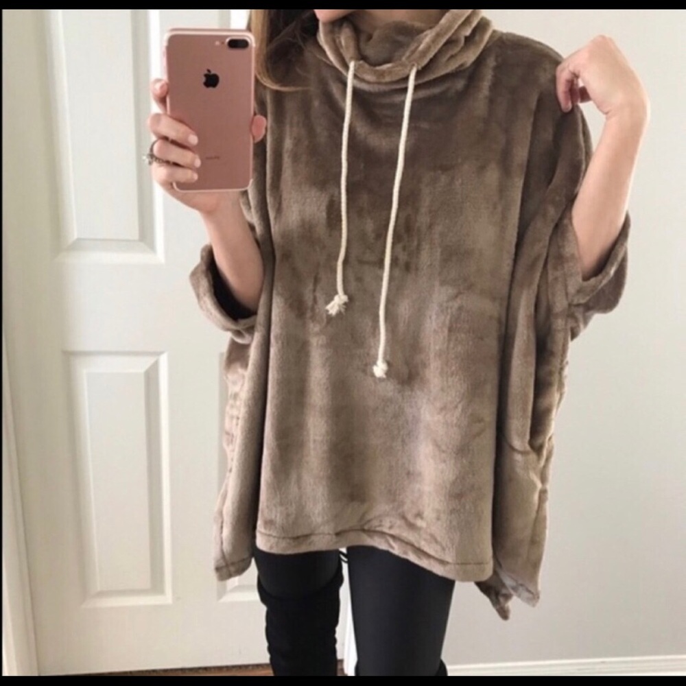 Faux Fur Poncho